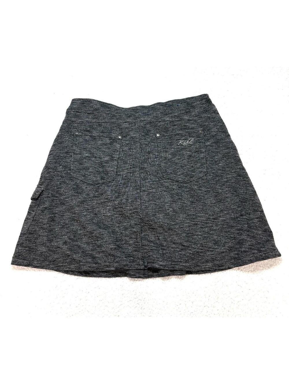 Kuhl Nylon Skort Women's Medium Heather Gray Lined Mova Cargo Skirt Gym Hiking